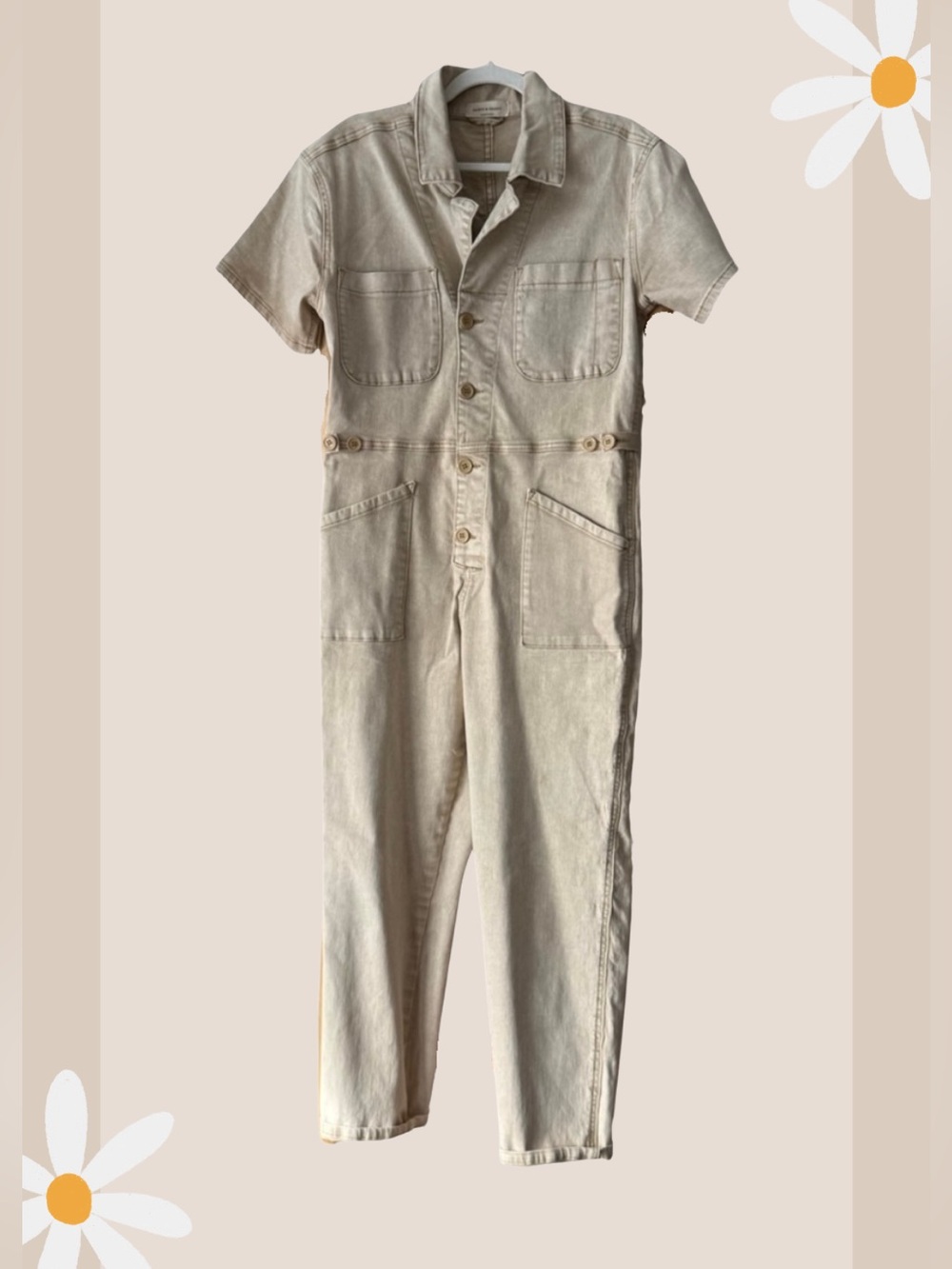 Utility Acid Wash Jumpsuit M